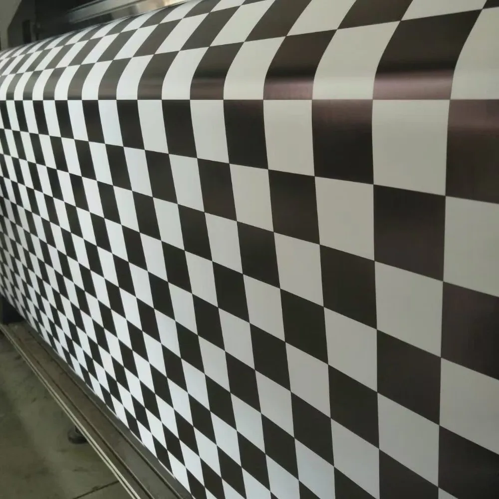 cheque square black white flag stickerbomb vinyl car wrapping film with air free camo 3m hexis auto tuning foil (4)