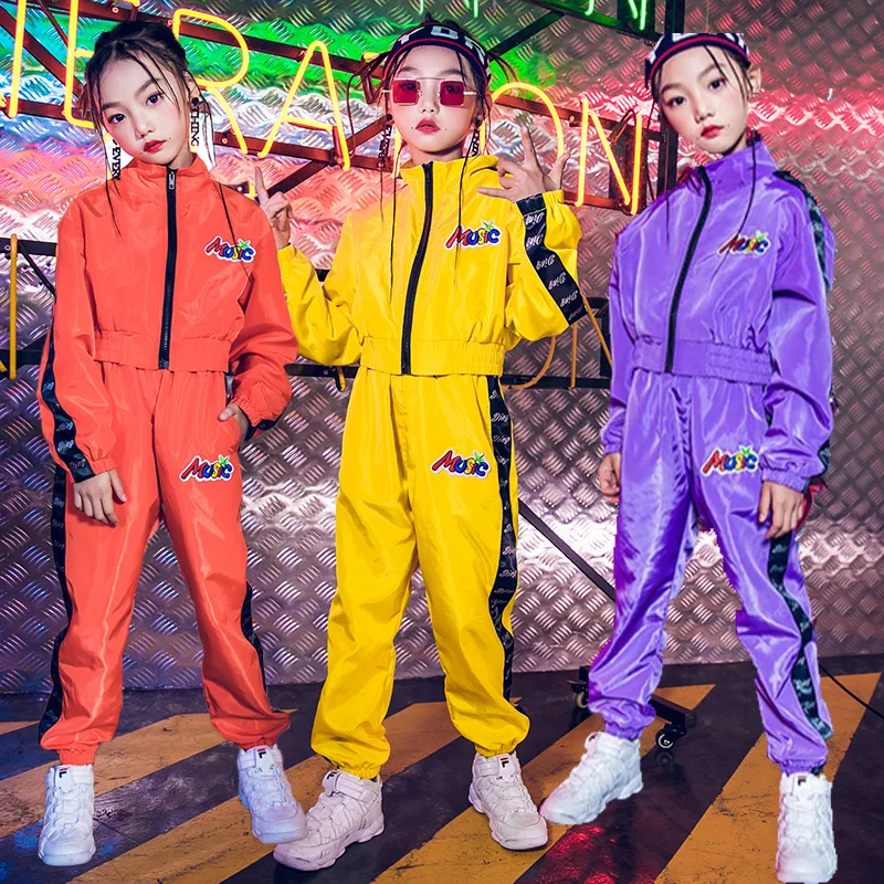 

3 Color Kids Jazz Dance Costume Kids Hiphop Costume Clothing 2 Pieces Set Children Stage Dance Clothes Performance Wear DWY1021