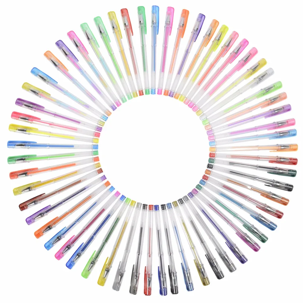 100/120 colors Gel Pens Coloring Pens Set for Adult Coloring Books