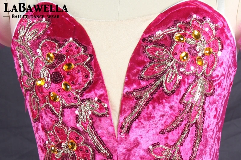 Women Nutcracker Performance Tutu Dark Pink Adult Professional Ballet Tutu Girls Pancake Classical Ballet Stage Costume BT9151