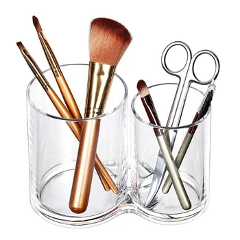 

Acrylic Crystal Transparent Clearing Cotton Ball Swab Makeup Tools Organizers Storage Boxes