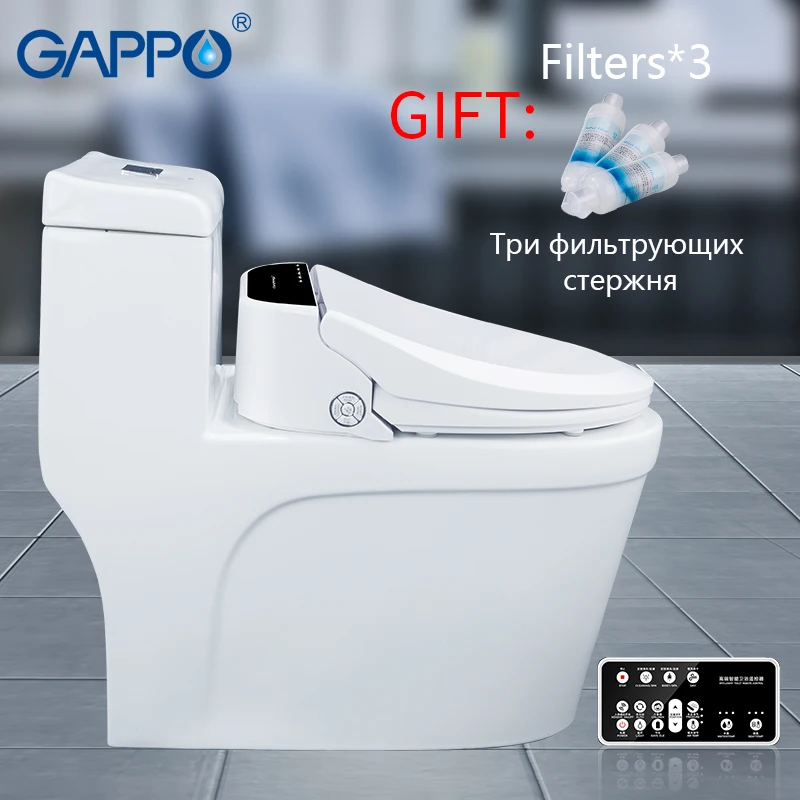 

GAPPO Smart Toilet Seats Remote Control Intelligent Bidet Washing Instant Hot Heating Toilet Cover Elongate For WC