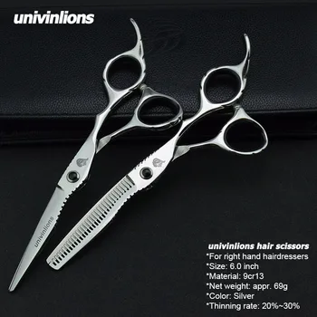

6" univinlions professional hairdresser barber thinning scissors hair cut beauty salon sissors japanese hairdressing scissors