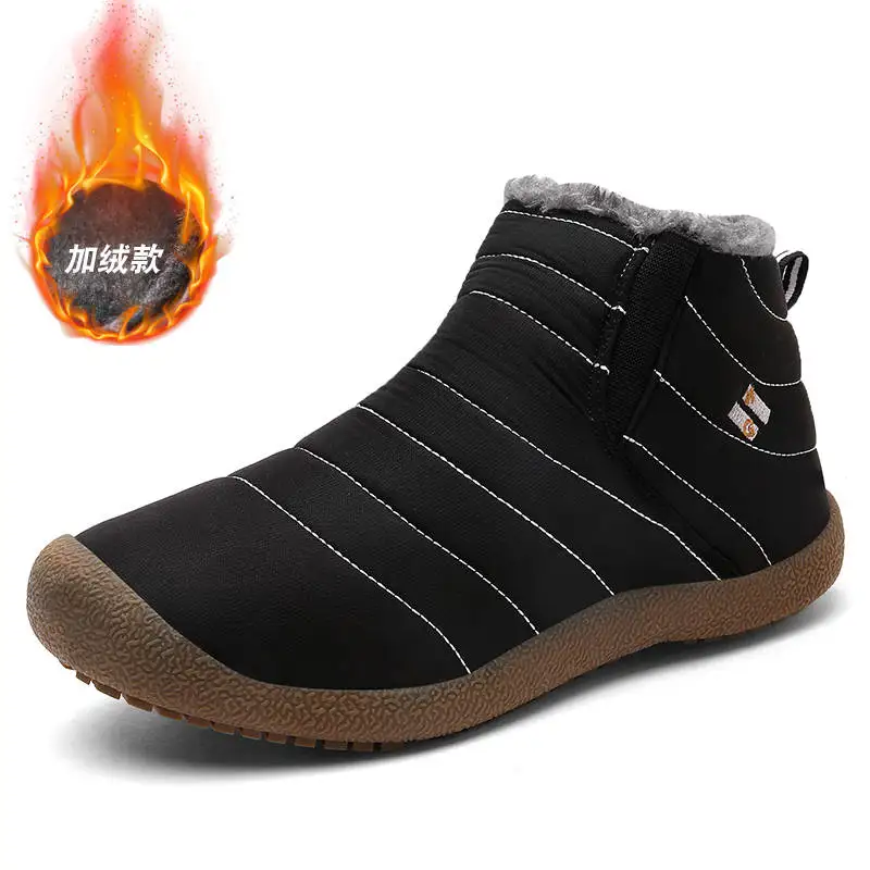 

CNFIIA Men Fur Boots for Winter Plus Size 45 Black Blue Snow Ankle Boots Male Casual Shoes Man Warm Shoes 2018 Fashion Walking