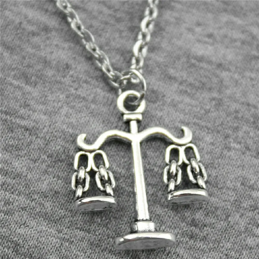 WYSIWYG 22x17mm Balance Law Scales Pendant Necklace Gift For Women