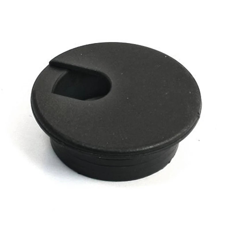 Акция! Черный круглый Пластик компьютер настольный держатель для кабелей отверстие втулки крышки 8 шт 35 мм