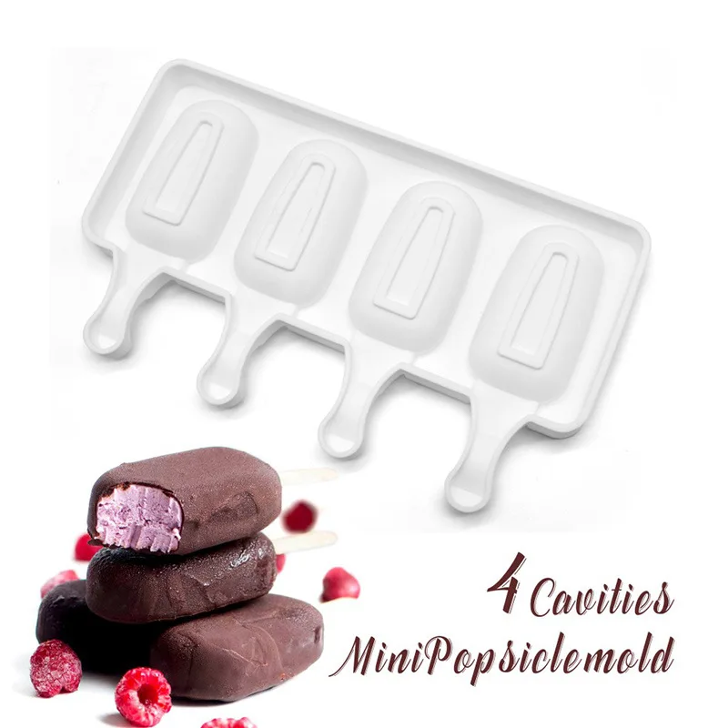 

Silicone Ice Cream Molds 2 Size Ice Lolly Moulds Freezer Ice Cream Bar Molds with Popsicle Sticks Eco-Friendly