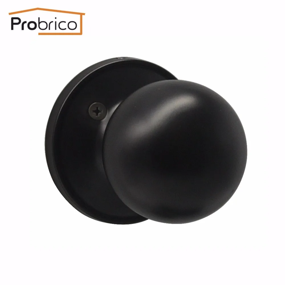 Probrico Black Stainless Steel Half Dummy Door Knob For Interior Door