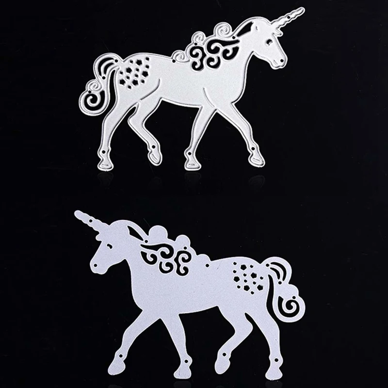 

Unicorn Cutting Die For DIY Scrapbooking Decorative Paper Cards Hollow Horse Shape Stencil Cutting Die Template Frame Tool