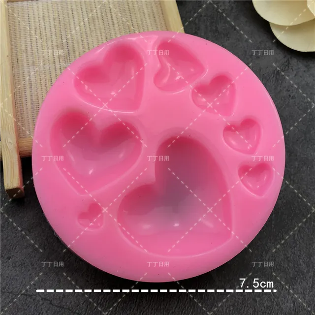 Various Love Heart Shape Silicone Cake Mold Baking Silicone Mould For Soap Cookies Fondant Cake Tools Cake Decorating 3