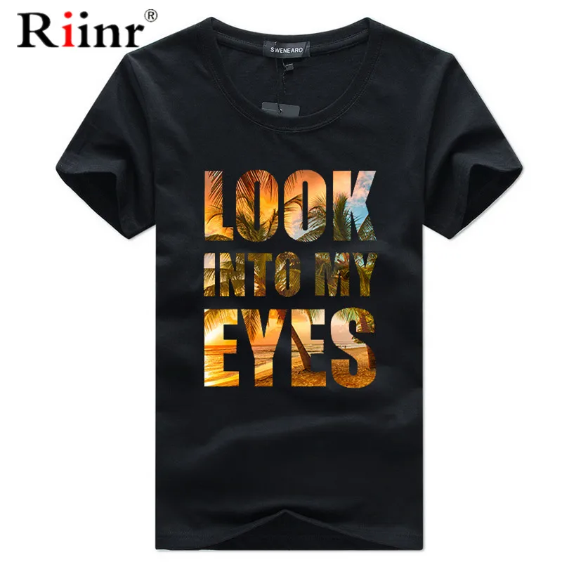

Riinr Fashion Brand Men's T-shirt 2019 Summer Men T Shirts Hip Hop Tee Tops Male Harajuku Hip Hop Streetwear T-Shirts