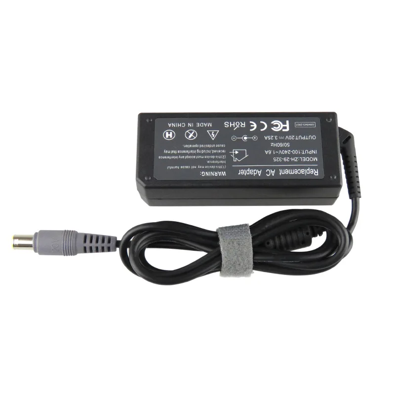 20V 3.25A AC Adapter Laptop Charger for Lenovo Thinkpad E545 T530 T61 X140e X230; Edge 15 E430 E520 E530 SL500 SL510 T520 X120