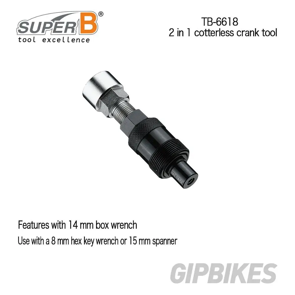 Супер B TB-6616/6617/6618 велосипедов инструмент для ремонта велосипеда для Shimano Octalink ISIS привод Системы и квадратном каблуке с коническим отверстием производства приспособление для снятия шатуна - Цвет: TB-6618