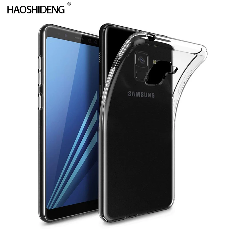 Чехол для samsung Galaxy A8 2018 TPU Силиконовый прочный прозрачный мягкий чехол Plus защитная