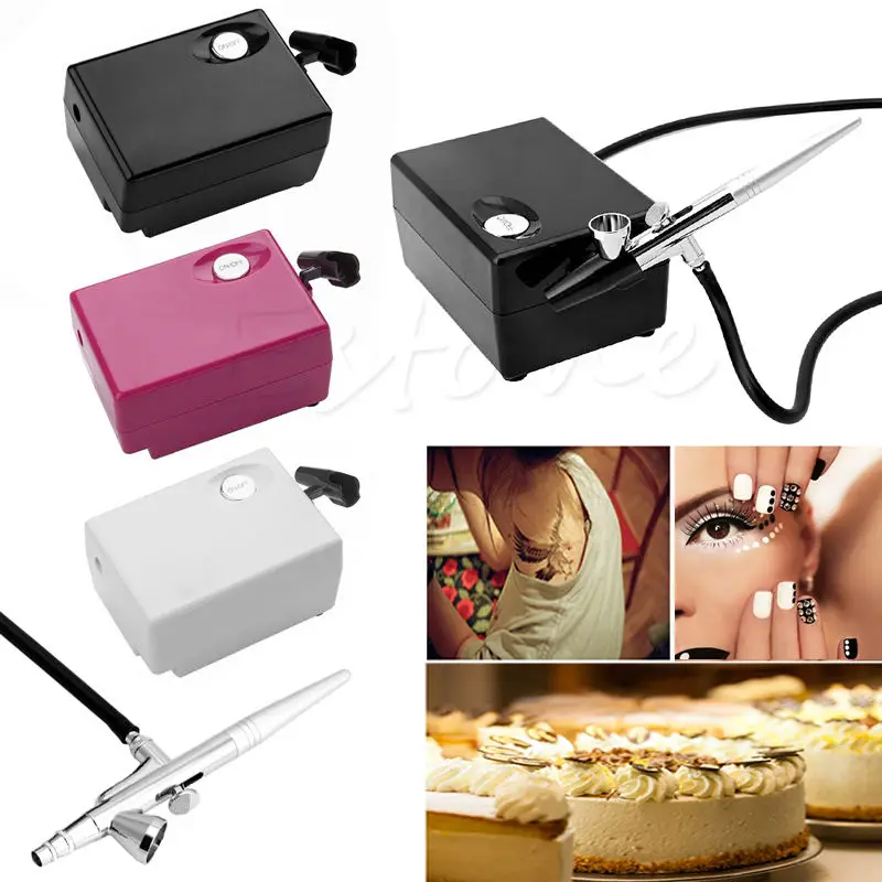 

0.4mm 2CC Craft Compressor Airbrush Mini Tattoo Cake Nail Art Paint Spray Gun High Quality