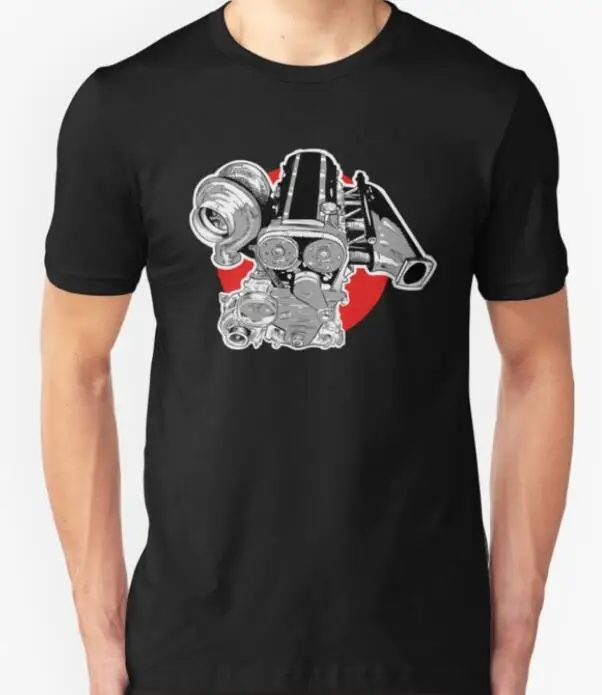 2Jz Jdm тюнер двигателя 1Jz Gte 2Jz 7M-Gte Vvti 2.5L турбо-двигатель двигателя 2019 Мужская мода с короткими рукавами облегающие футболки