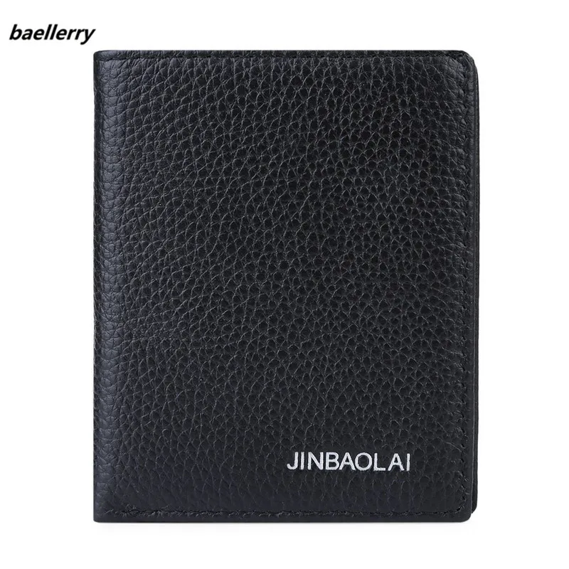 

First Layer Leather Pure Color Credit Card Holder Driver License Vertical Wallet for Men Unique design and elegant appearance