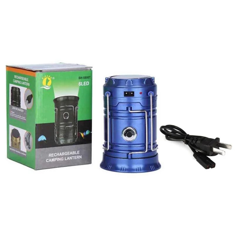 Free Shipping Camping Lamp Tent Light Lantern Solar Power USB Portable Rechargeable LED Flashlight 