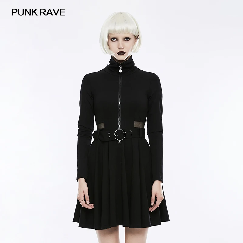 Панк RAVE Для женщин Новинка Хэллоуин Рождество готический панк красивый Fit and Flare