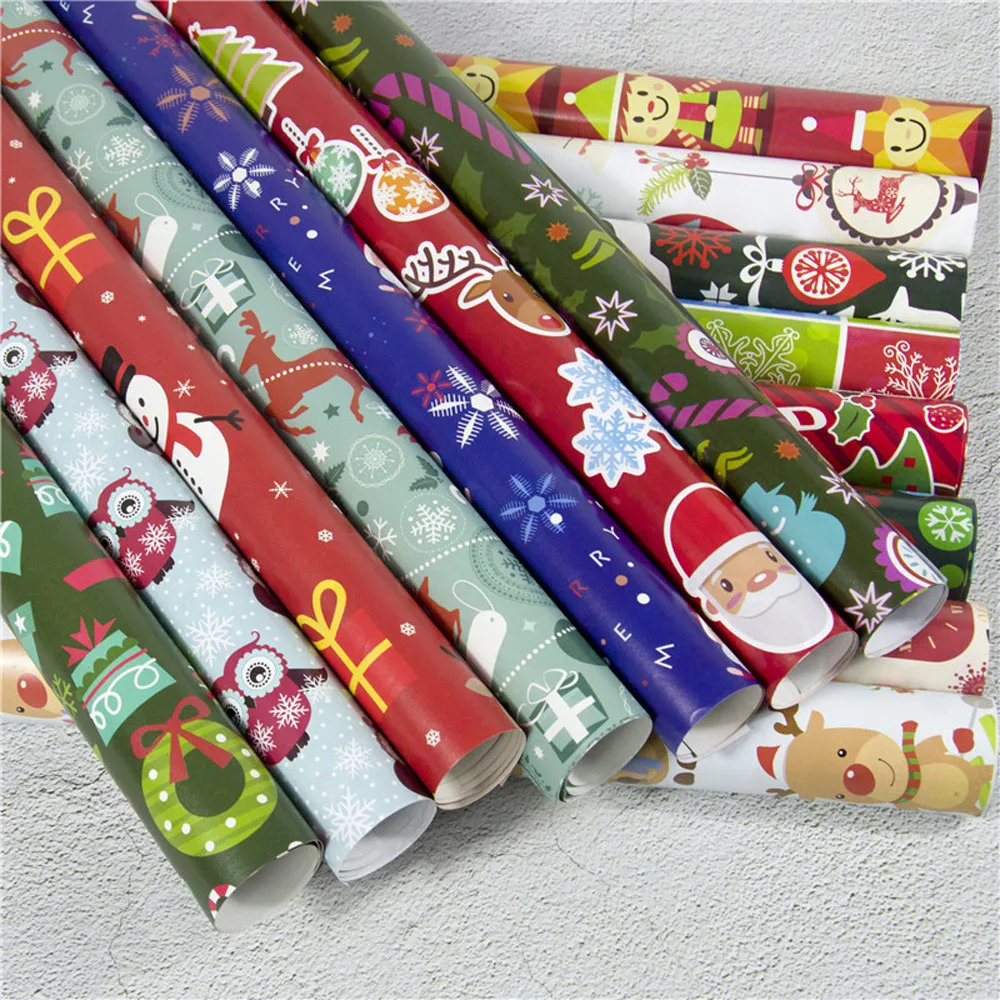 Christmas Craft Paper Wrapping Paper Gift Present Tree Santa Wrap