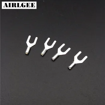

1000Pcs 3,2mm Y Shaped Cold Crimp Terminal Non-Insulated Fork type Terminals 0.5mm2 Wire Cable Connector