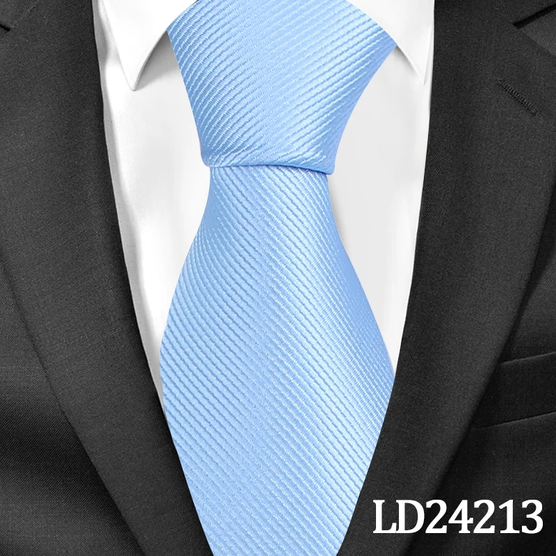 Новые Классические однотонные галстуки для мужчин, Модный повседневный галстук на шею, деловые мужские галстуки, галстуки корбаты, ширина 8 см, галстук жениха, вечерние галстуки - Цвет: LD24213