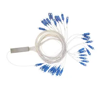 SCUPC 1X32 PLC Singlemode Fiber Optical splitter FTTH PLC Steel tube type SC 1x32 PLC optical fiber splitter FBT Optical Coupler