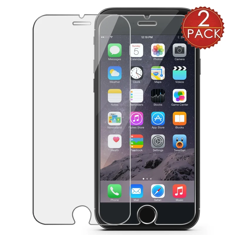 Goedkoop 2 stks Protector Glas voor Apple iPhone 7 8 6 6 S Plus 5 S SE 5C 4 4 S X 0.30mm 9 H 2.5D Gehard Glas Scherm Beschermende Film