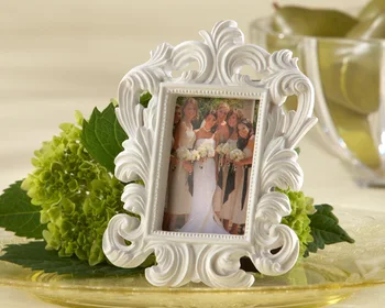 

wedding favor and giftaways--Valentine's Day wholesale White Baroque Elegant Place Card Holder Photo Frame 100pcs/lot