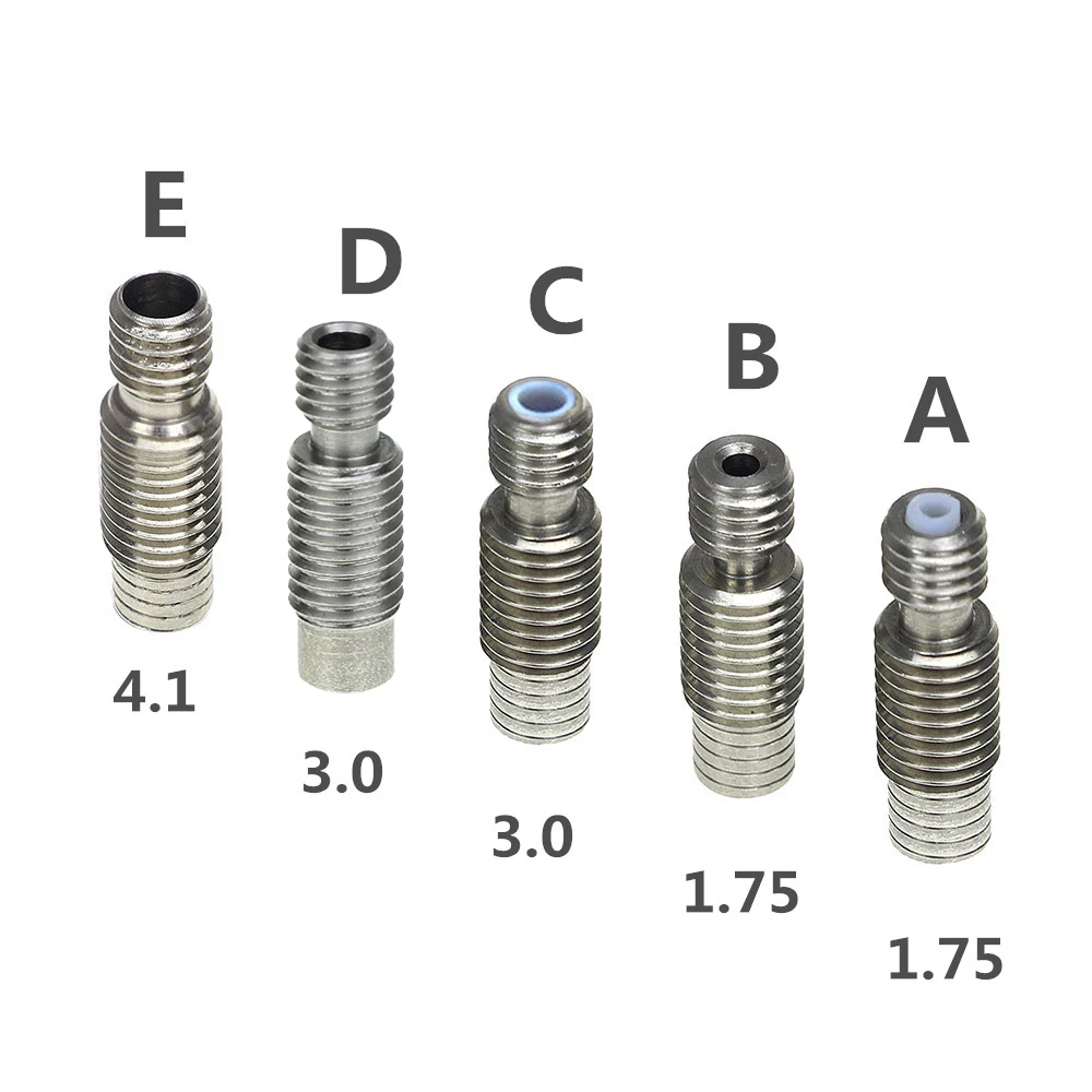 3D ملحقات الطابعة ل E3D V6 الساخن نهاية جميع المعادن أنابيب من الفولاذ المقاوم للصدأ ، أنبوب تلقيم 1.75 مللي متر/3 مللي متر