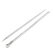 UXCELL Face Care Blackhead Acne Needle Remover Pimple Extractor 4.7 Inch Long 2 Pcs