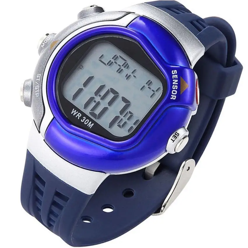

New Waterproof Fitness Heart Rate Watches Time Clock Electronic Digital LCD Monitor Sport Watch Calories Counter Wrist Watch 30P