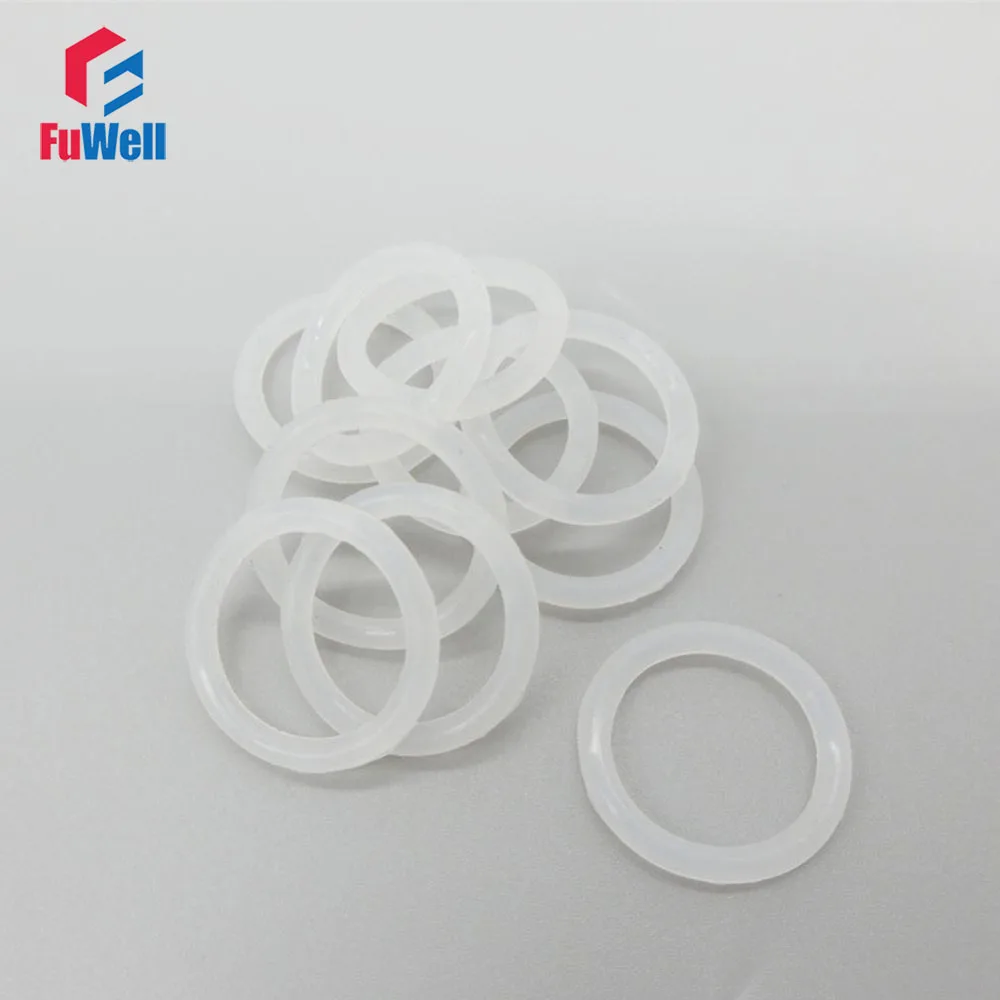 Junta Tórica de Silicone Branco Grau Alimentar 3.5 mm Espessura 12 13 14 15 16 17 18 19 20 21 22 mm Anel de Borracha Juntas de Vedação