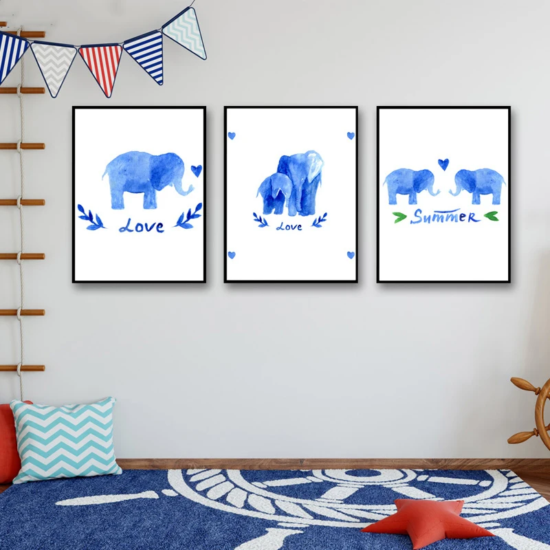 FOOCAME-Elefante--Dos-Desenhos-Animados-da-Aguarela-Cazes-e-C-pi-Da-e-Pintura-Da