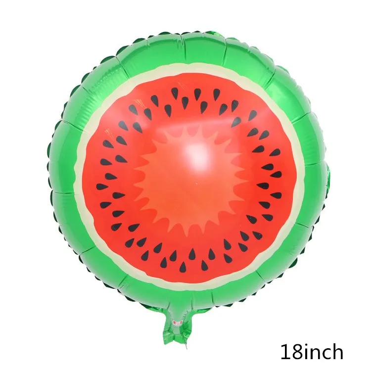 Новые фрукты овощи мультфильм арбуз/ананас/авокадо фольги воздушный шар День рождения декоративный шар для вечеринки мороженое прекрасные детские игрушки - Цвет: 18inch  Watermelon