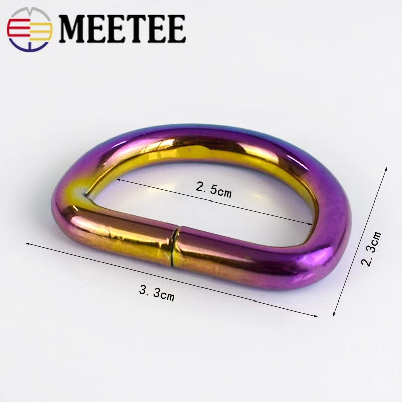 Meetee ID25mm O D Dee кольцо сумка ремень Металлические пряжки тесьма ремни Сумка Одежда застежка Pet Ошейник кожевенное ремесло аксессуары BF225