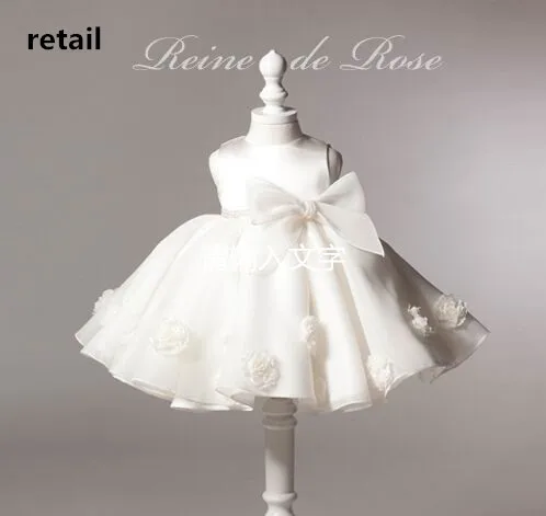 Retail 2016 New Girl Wedding Dresses Bow Performance Dress The Flower Girl Dress 2 8Y 2050