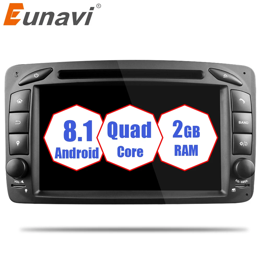 

Eunavi 2 Din Android 8.1 Car DVD Radio Player car stereo gps navi For Benz W203 W208 W209 W210 W463 Vito Viano with wifi bt swc