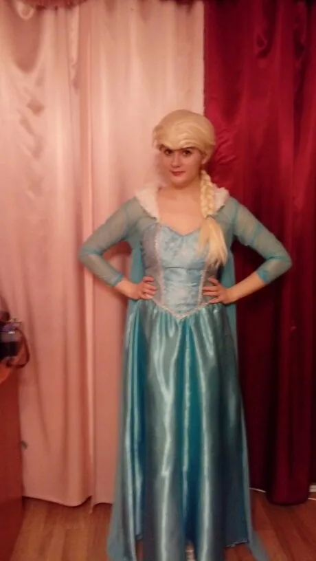 Adult Anna Elsa Princess Queen fantastic Dress Cosplay Costume Party Queen Dress Halloween Masquerade Costume Fairy (18)