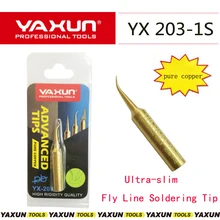 YAXUN YX203-1s пайки из чистой меди для iphone материнская плата fly line ремонт, ультра тонкий паяльник головка для мобильного ремонта