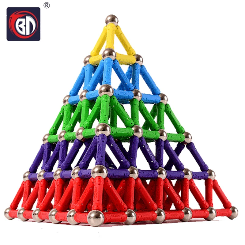 

BD Magnet Bars Metal Balls Kids Magnetic Building Blocks Toys Construction Toy Accessories DIY Designer Educational Funny Toys