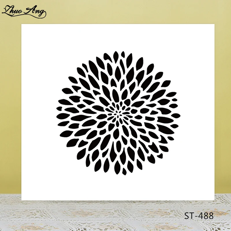 

ZhuoAng Circular pattern Clear Stamp/Seal for DIY Scrapbooking/Photo Album Decorative Card Making Clear Stamps