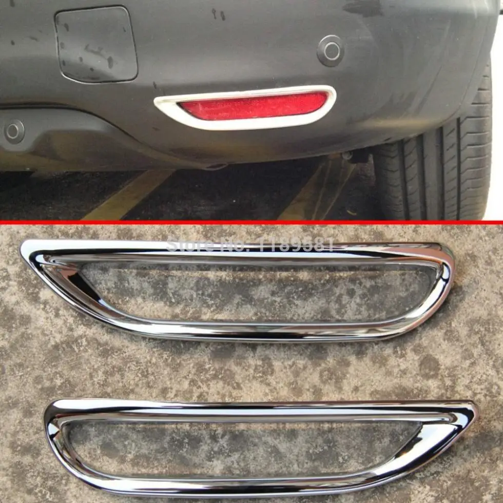 

For Nissan Qashqai 2014 2015 2016 ABS Chrome Rear Fog Light Lamp Cover Trim Car Accessories Stickers W4