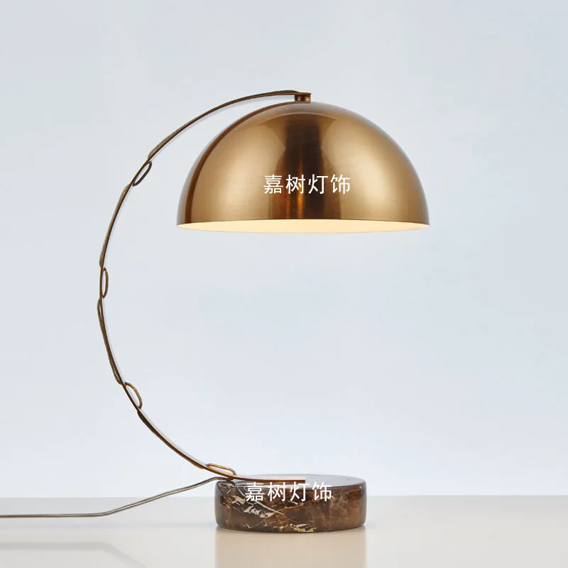 

Tuda Free Shipping Metal Decorative Table Lamp American Style Marble Base Table Lamp For Study Room Living Room Table Lamp