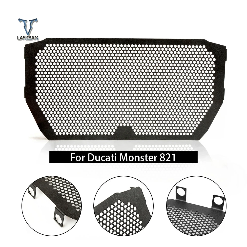 For DUCATI MONSTER 821 MONSTER 2014-2016 2015 Motorcycle Accessories Radiator Guard Grille Cover Grill Covers Protector Black