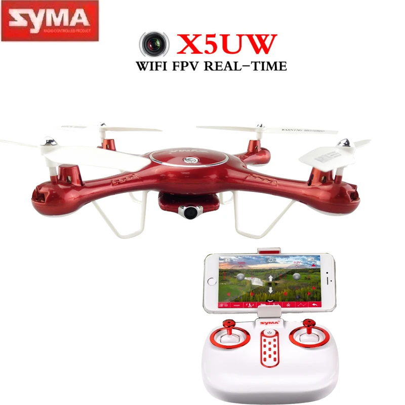 

SYMA X5UW Drone with WIFI Camera HD FPV Real-time Transmission 2.4G 4CH 6Aixs RC Helicopter Dron Helicopter Altitude Hold Drone