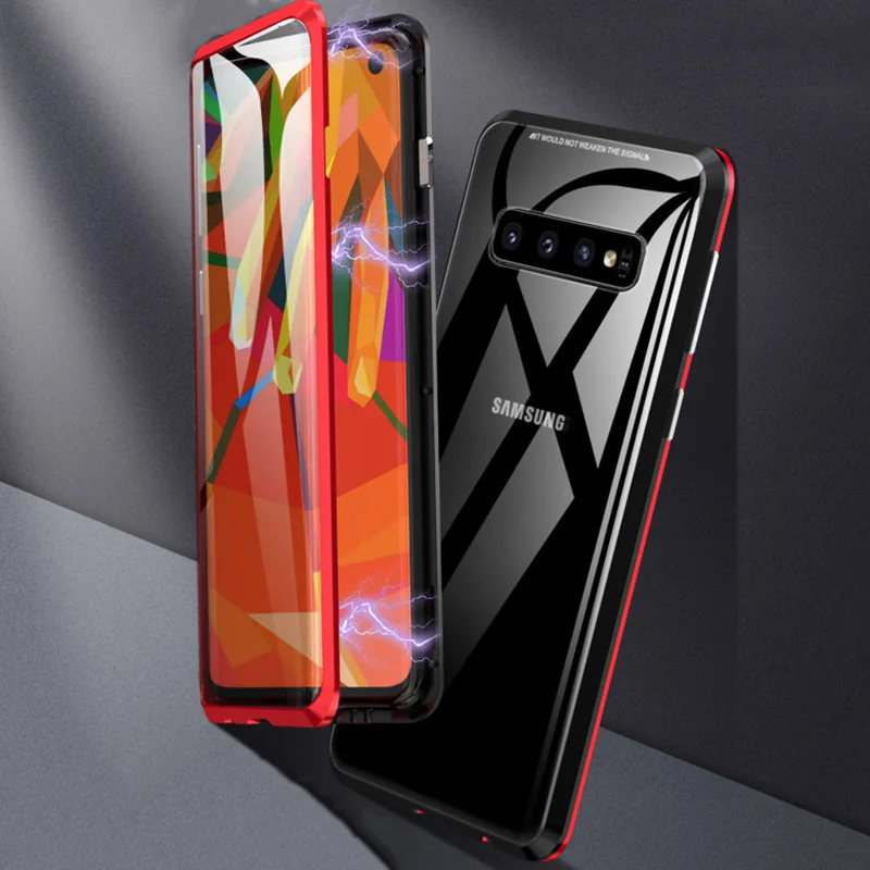 360 всего тела Защитная Для samsung S10 Plus спереди назад все Стекло Магнитная Рамка