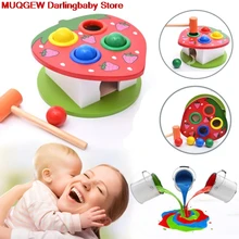 Деревянный молотком мяч ящик с молотком цвет познавательное Образование обучения забавные гаджеты Новинка интересные игрушечные лошадки для детский подарок