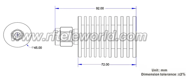 50W RF load logo