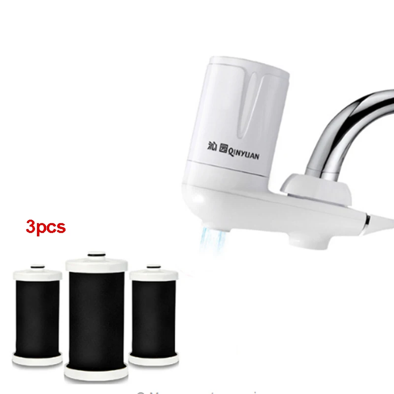 Tap Water Filter 3 pcs Replacement Filter Coconut Activated Carbon